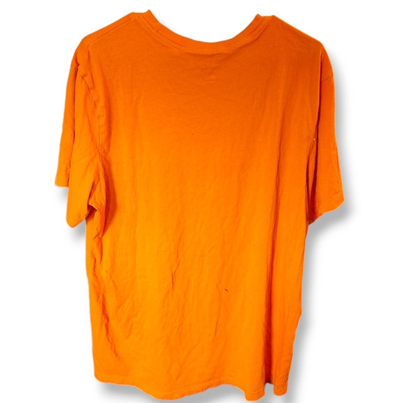 NIKE - New Men's Orange Cotton Logo Short Sleeve  T-Shirt Size Medium - Picture 2 of 5